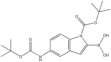 1H-Indole-1-carboxylic acid, 2-borono-5-[[(1,1-dimethylethoxy)carbonyl]amino]-, 1-(1,1-dimethylethyl) ester CAS#: 913388-66-6