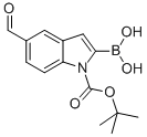 1H-Indole-1-carboxylic acid, 2-borono-5-formyl-, 1-(1,1-dimethylethyl) ester CAS#: 913388-54-2