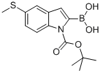 1H-Indole-1-carboxylic acid, 2-borono-5-(methylthio)-, 1-(1,1-dimethylethyl) ester CAS#: 945493-45-8