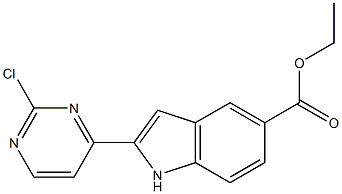 1H-Indole-5-carboxylic acid, 2-(2-chloro-4-pyriMidinyl)-, ethyl ester CAS#: 916486-04-9