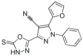 1H-Pyrazole-4-carbonitrile, 3-(4,5-dihydro-5-thioxo-1,3,4-oxadiazol-2-yl)-5-(2-furanyl)-1-phenyl- CAS#: 933065-62-4