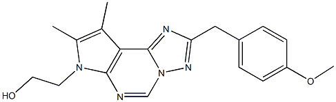 2-[2-(4-methoxybenzyl)-8,9-dimethyl-7H-pyrrolo[3,2-e][1,2,4]triazolo[1,5-c]pyrimidin-7-yl]ethanol CAS#: 921061-24-7