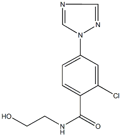 2-chloro-N-(2-hydroxyethyl)-4-(1H-1,2,4-triazol-1-yl)benzenecarboxamide CAS#: 952183-15-2