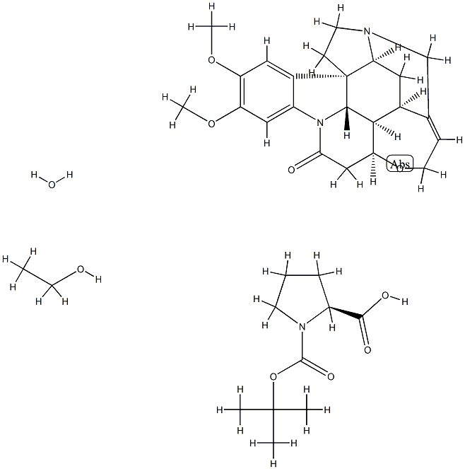 2,3-Dimethoxystrychnidin-10-one (S)-1-(tert-butoxycarbonyl)pyrrolidine-2-carboxylic acid ethyl ester monohydrate CAS#: 908012-07-7