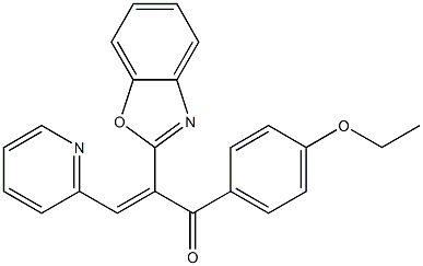 (2E)-2-(1,3-benzoxazol-2-yl)-1-(4-ethoxyphenyl)-3-(pyridin-2-yl)prop-2-en-1-one CAS#: 929823-19-8