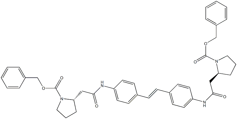 (2S,2'S)-benzyl 2,2'-(4,4'-((E)-ethene-1,2-diyl)bis(4,1-phenylene))bis(azanediyl)bis(oxomethylene)dipyrrolidine-1-carboxylate CAS#: 916442-98-3