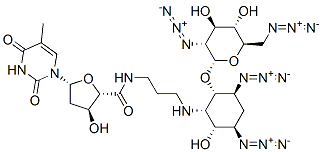 (2S,3S,5R)-N-(3-((1S,2S,3S,5R,6R)-3,5-DIAZIDO-2-((2S,3R,4R,5S,6R)-3-AZIDO-6-(AZIDOMETHYL)-4,5-DIHYDROXYTETRAHYDRO-2H-PYRAN-2-YLOXY)-6-HYDROXYCYCLOHEXYLAMINO)PROPYL)-3-HYDROXY-5-(5-METHYL-2,4-DIOXO-3,4-DIHYDROPYRIMIDIN-1(2H)-YL)TETRAHYDROFURAN-2-CARBOXAMIDE CAS#: 948916-27-6