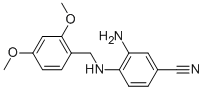 3-AMINO-4-(2,4-DIMETHOXY-BENZYLAMINO)-BENZONITRILE CAS#: 911826-04-5