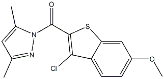 (3-chloro-6-methoxy-1-benzothiophen-2-yl)(3,5-dimethyl-1H-pyrazol-1-yl)methanone CAS#: 955869-36-0