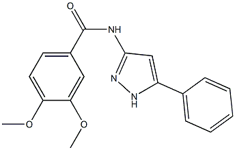 3,4-Dimethoxy-N-(5-phenyl-1H-pyrazol-3-yl)-benzamide CAS#: 942655-44-9