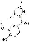 (3,5-DIMETHYL-1H-PYRAZOL-1-YL)(4-HYDROXY-3-METHOXYPHENYL)METHANONE CAS#: 955965-31-8