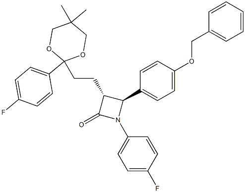 (3R,4S)-4-(4-(benzyloxy)phenyl)-1-(4-fluorophenyl)-3-(2-(2-(4-fluorophenyl)-5,5-diMethyl-1,3-dioxan-2-yl)ethyl)azetidin-2-one CAS#: 953805-24-8