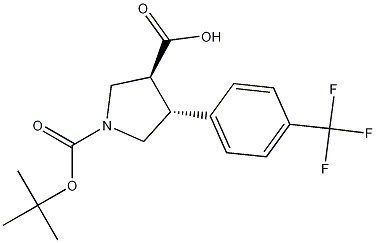 (3S,4R)-1-(tert-butoxycarbonyl)-4-(4-(trifluoromethyl)phenyl)pyrrolidine-3-carboxylic acid CAS#: 955137-85-6