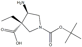 (3S,4R)-4-Amino-1,3-pyrrolidinedicarboxylic acid 1-(1,1-dimethylethyl) 3-ethyl ester CAS#: 955422-25-0