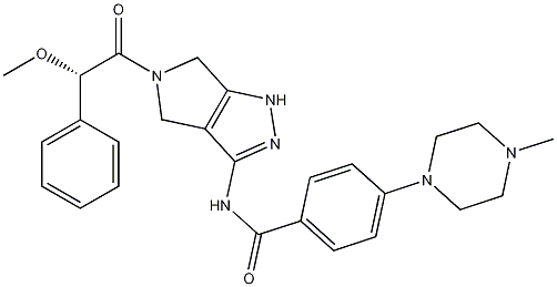 4-(4-Methyl-1-piperazinyl)-N-[1,4,5,6-tetrahydro-5-[(2S)-2-methoxy-2-phenylacetyl]pyrrolo[3,4-c]pyrazol-3-yl]benzamide CAS#: 916995-51-2