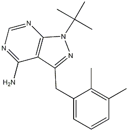4-Amino-1-tert-butyl-3-(2,3-dimethylbenzyl)pyrazolo[3,4-d]pyrimidine CAS#: 956026-24-7