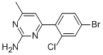 4-METHYL-6-(2-CHLORO-4-BROMOPHENYL)PYRIMIDIN-2-AMINE CAS#: 913322-58-4