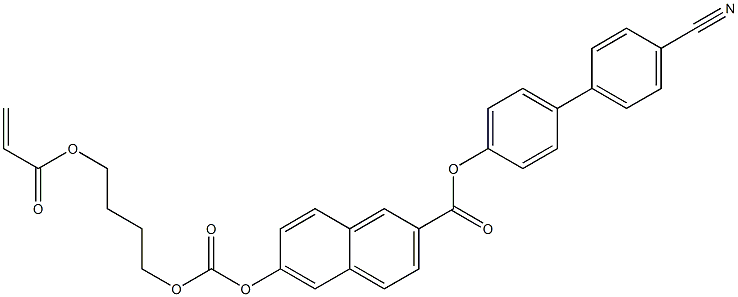 6-[[[4-[(1-Oxo-2-propenyl)oxy]butoxy]carbonyl]oxy]-2-naphthalenecarboxylic acid 4'-cyano[1,1'-biphenyl]-4-yl ester CAS#: 914918-07-3