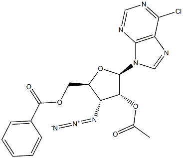 6-Chloro-9-(2-O-acetyl-5-O-benzoyl-3-azido-3-deoxy-beta-D-ribofuranosyl)-9H-purine CAS#: 917239-29-3