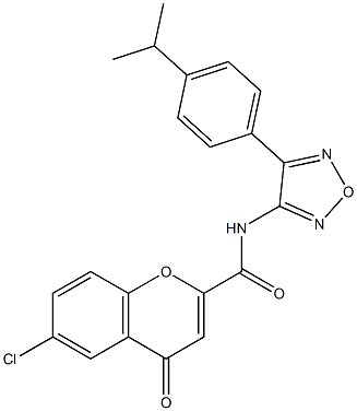 6-chloro-4-oxo-N-{4-[4-(propan-2-yl)phenyl]-1,2,5-oxadiazol-3-yl}-4H-chromene-2-carboxamide CAS#: 942894-65-7