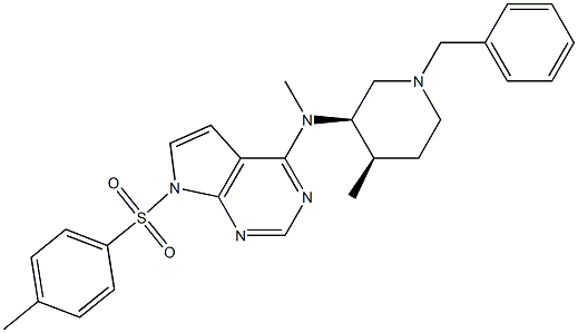 7H-Pyrrolo[2,3-d]pyriMidin-4-aMine, N-Methyl-N-[(3R,4R)-4-Methyl-1-(phenylMethyl)-3-piperidinyl]-7-[(4-Met hylphenyl)sulfonyl]- CAS#: 923036-30-0