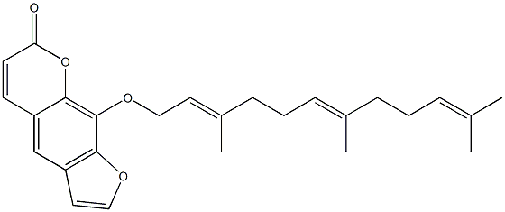 9-[(3,7,11-Trimethyl-2,6,10-dodecatrien-1-yl)oxy]-7H-furo[3,2-g][1]benzopyran-7-one CAS#: 922165-61-5