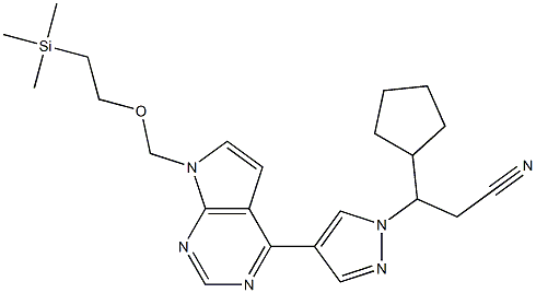 1H-Pyrazole-1-propanenitrile, β-cyclopentyl-4-[7-[[2-(triMethylsilyl)ethoxy]Methyl]-7H-pyrrolo[2,3-d]pyriMidin-4-yl]- CAS#: 941685-39-8