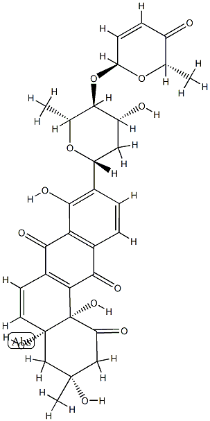 (3R)-9-[4-O-[(2R,6S)-5,6-Dihydro-6-methyl-5-oxo-2H-pyran-2-yl]-2,6-dideoxy-β-D-arabino-hexopyranosyl]-3,4,4a,12b-tetrahydro-3α,4aα,8,12bα-tetrahydroxy-3-methylbenz[a]anthracene-1,7,12(2H)-trione CAS#: 99260-66-9