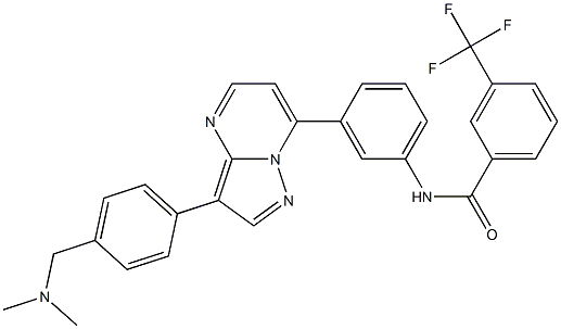BenzaMide, N-[3-[3-[4-[(diMethylaMino)Methyl]phenyl]pyrazolo[1,5-a]pyriMidin-7-yl]phenyl]-3-(trifluoroMethyl)- CAS#: 950736-05-7