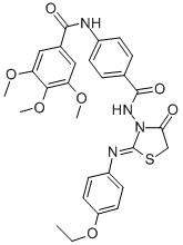 Benzamide, N-(4-(((2-((4-ethoxyphenyl)imino)-4-oxo-3-thiazolidinyl)ami no)carbonyl)phenyl)-3,4,5-trimethoxy- CAS#: 99629-62-6