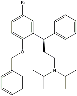 Benzenepropanamine, 5-bromo-N,N-bis(1-methylethyl)-.gamma.-phenyl-2-(phenylmethoxy)-, (.gamma.R)- CAS#: 950773-38-3
