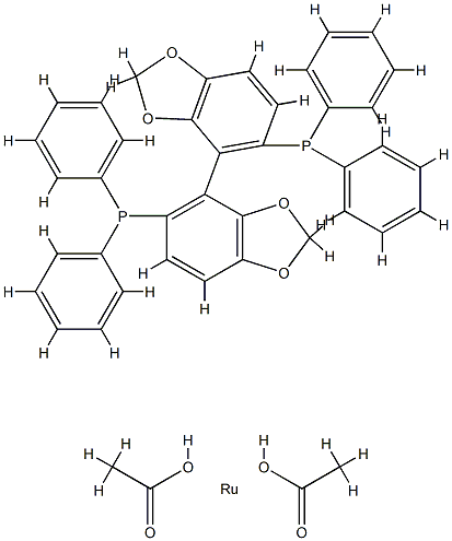 Diacetato[(R)-(+)-5,5'-bis(diphenylphosphino)-4,4'-bi-1,3-benzodioxole] ruthenium(II) Ru(OAc)2[(R)-segphos] CAS#: 944450-48-0