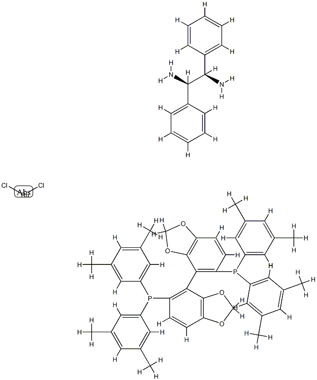 Dichloro{(R)-(+)-5,5'-bis[di(3,5-xylyl)phosphino]-4,4'-bi-1,3-benzodioxole}[(1R,2R)-(+)-1,2-diphenylethylenediamine]ruthenium(II) RuCl2[(R)-dm-segphos][(R,R)-dpen] CAS#: 944450-45-7