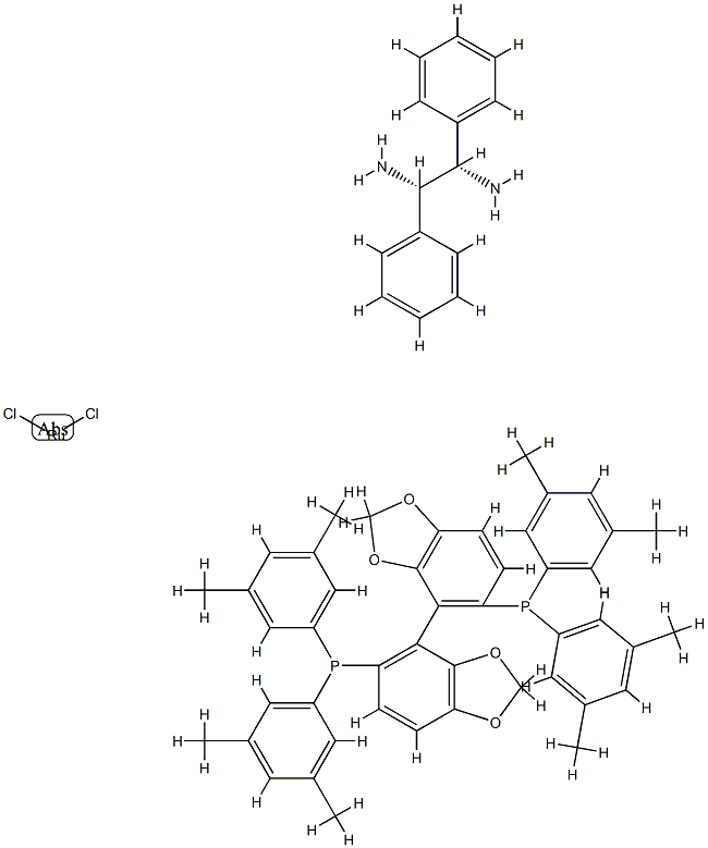 Dichloro{(S)-(-)-5,5'-bis[di(3,5-xylyl)phosphino]-4,4'-bi-1,3-benzodioxole} [(1S,2S)-(-)-1,2-diphenylethylenediamine]ruthenium(II) RuCl2[(S)-dm-segphos][(S,S)-dpen] CAS#: 944450-46-8