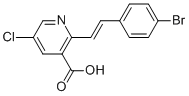 (E)-2-(4-BROMOSTYRYL)-5-CHLORONICOTINIC ACID CAS#: 917942-73-5