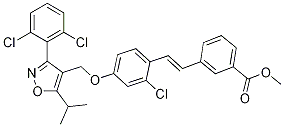 (E)-METHYL 3-(2-CHLORO-4-((3-(2,6-DICHLOROPHENYL)-5-ISOPROPYLISOXAZOL-4-YL)METHOXY)STYRYL)BENZOATE CAS#: 933799-50-9