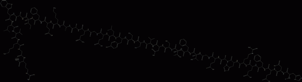 H-HIS-ASP-GLU-PHE-GLU-ARG-HIS-ALA-GLU-GLY-THR-PHE-THR-SER-ASP-VAL-SER-SER-TYR-LEU-GLU-GLY-GLN-ALA-ALA-LYS-GLU-PHE-ILE-ALA-TRP-LEU-VAL-LYS-GLY-ARG-NH2 CAS#: 99658-04-5