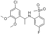 N-(1-(5-CHLORO-2,3-DIMETHOXYPHENYL)ETHYL)-5-FLUORO-2-(METHYLSULFONYL)BENZENAMINE CAS#: 903581-02-2