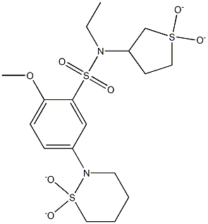 N-(1,1-dioxidotetrahydrothiophen-3-yl)-5-(1,1-dioxido-1,2-thiazinan-2-yl)-N-ethyl-2-methoxybenzenesulfonamide CAS#: 919972-15-9