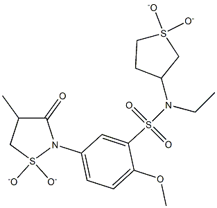 N-(1,1-dioxidotetrahydrothiophen-3-yl)-N-ethyl-2-methoxy-5-(4-methyl-1,1-dioxido-3-oxo-1,2-thiazolidin-2-yl)benzenesulfonamide CAS#: 951984-36-4