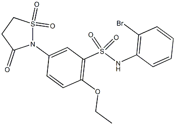 N-(2-bromophenyl)-5-(1,1-dioxido-3-oxo-2-isothiazolidinyl)-2-ethoxybenzenesulfonamide CAS#: 951928-59-9