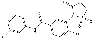 N-(3-bromophenyl)-4-chloro-3-(1,1-dioxido-3-oxo-2-isothiazolidinyl)benzamide CAS#: 919672-65-4