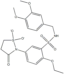 N-(3,4-dimethoxybenzyl)-5-(1,1-dioxido-3-oxo-1,2-thiazolidin-2-yl)-2-ethoxybenzenesulfonamide CAS#: 951955-46-7