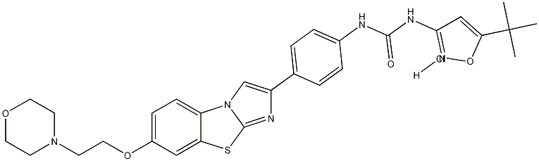 N-[5-(1,1-Dimethylethyl)-3-isoxazolyl]-N'-[4-[7-[2-(4-morpholinyl)ethoxy]imidazo[2,1-b]benzothiazol-2-yl]phenyl]urea hydrochloride CAS#: 950769-62-7