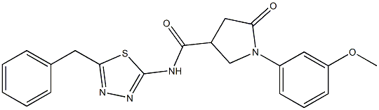 N-(5-benzyl-1,3,4-thiadiazol-2-yl)-1-(3-methoxyphenyl)-5-oxopyrrolidine-3-carboxamide CAS#: 914355-95-6