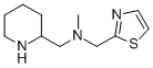 N-METHYL-N-(2-PIPERIDINYLMETHYL)-2-THIAZOLEMETHANAMINE CAS#: 933722-06-6