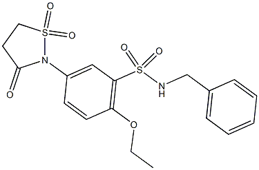 N-benzyl-5-(1,1-dioxido-3-oxo-2-isothiazolidinyl)-2-ethoxybenzenesulfonamide CAS#: 951934-10-4