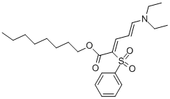 Octyl 5-N,N-diethylamino-2-phenylsulfonyl-2,4-pentadienoate CAS#: 98835-90-6