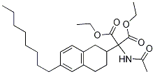 Propanedioic acid, 2-(acetylaMino)-2-(1,2,3,4-tetrahydro-6-octyl-2-naphthalenyl)-, 1,3-diethyl ester CAS#: 945632-81-5