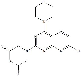 Pyrido[2,3-d]pyriMidine, 7-chloro-2-[(2R,6S)-2,6-diMethyl-4-Morpholinyl]-4-(4-Morpholinyl)-, rel- CAS#: 938443-23-3